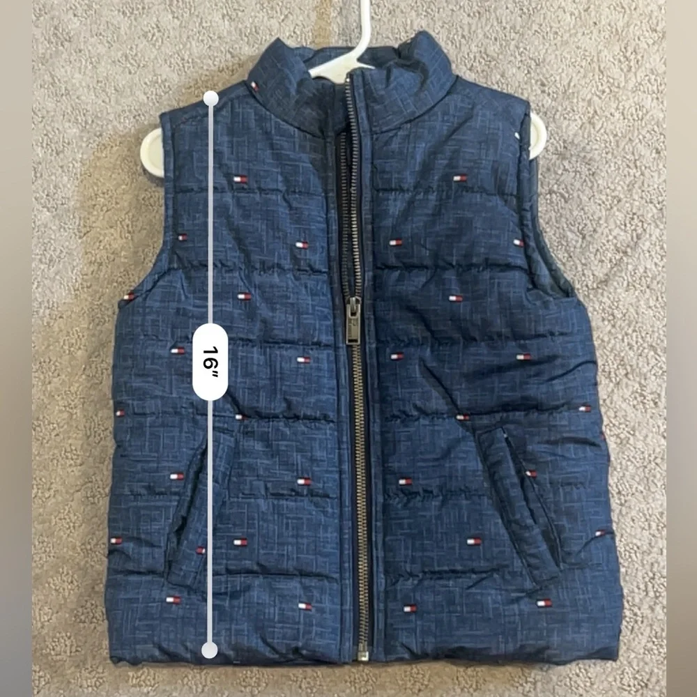 💙 Like New Tommy Hilfiger Kids 3T Quilted Vest, navy blue w/ logo + POCKETS! 💙